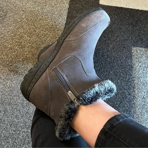 Khombu Suede Faux Fur Ankle Boots Size 9 - Picture 7 of 13